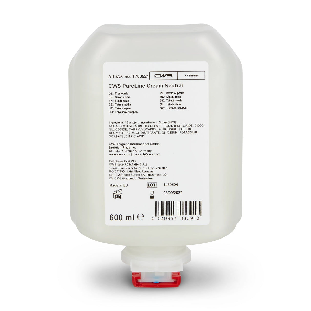 CWS PureLine Crème Neutraal flesje van 600ml