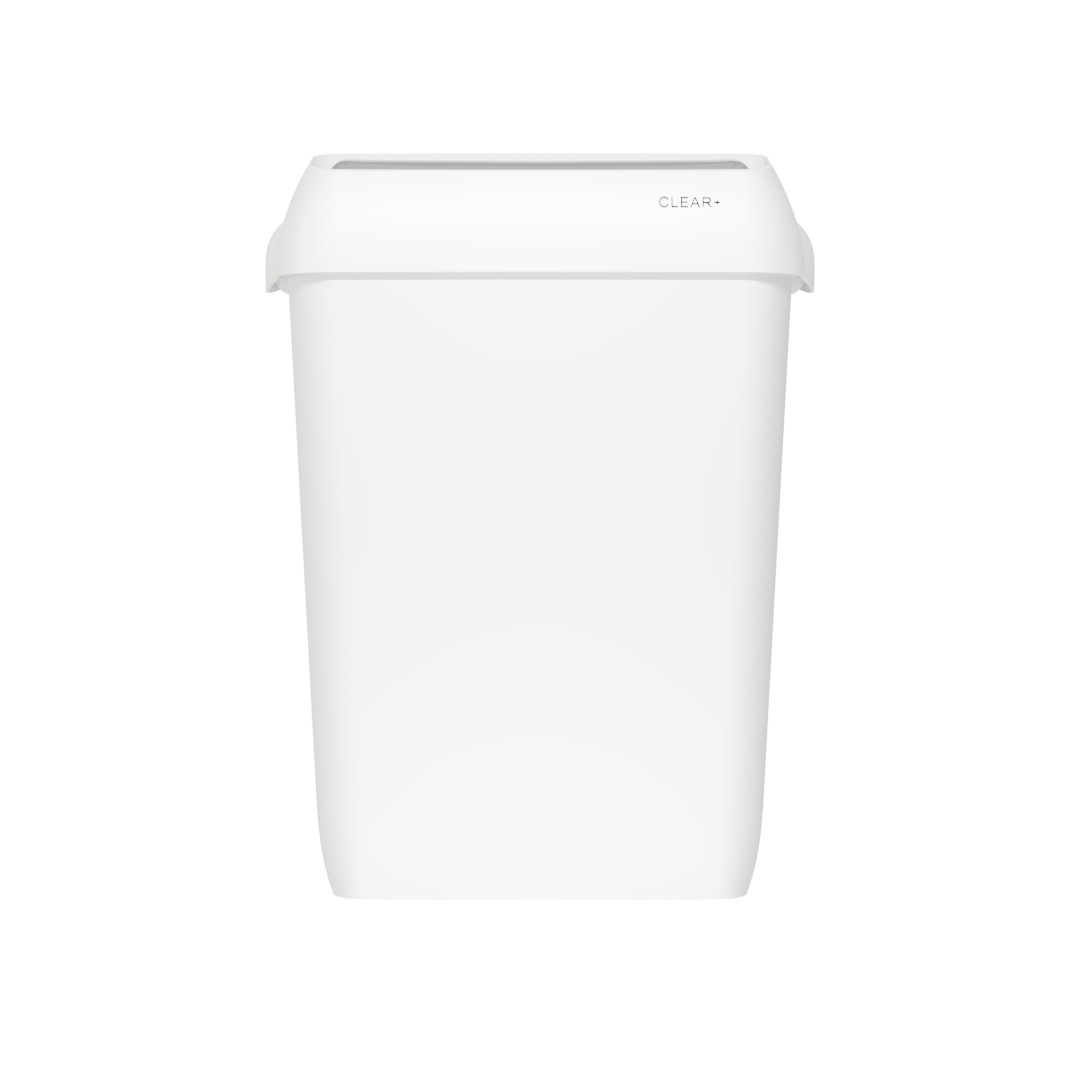 Clear+ Afvalbak 23l wit