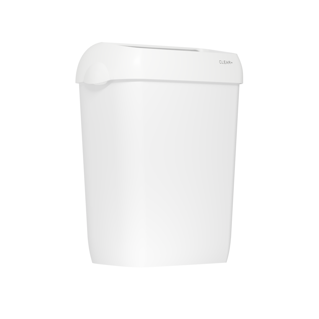 Clear+ Afvalbak 23l wit