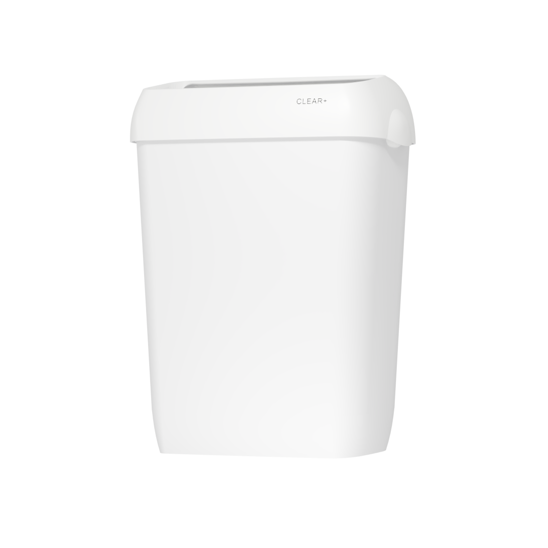 Clear+ Afvalbak 23l wit