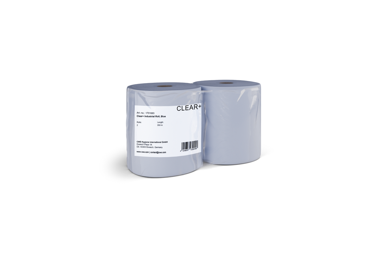 Clear+ Industriële Papierrol blauw