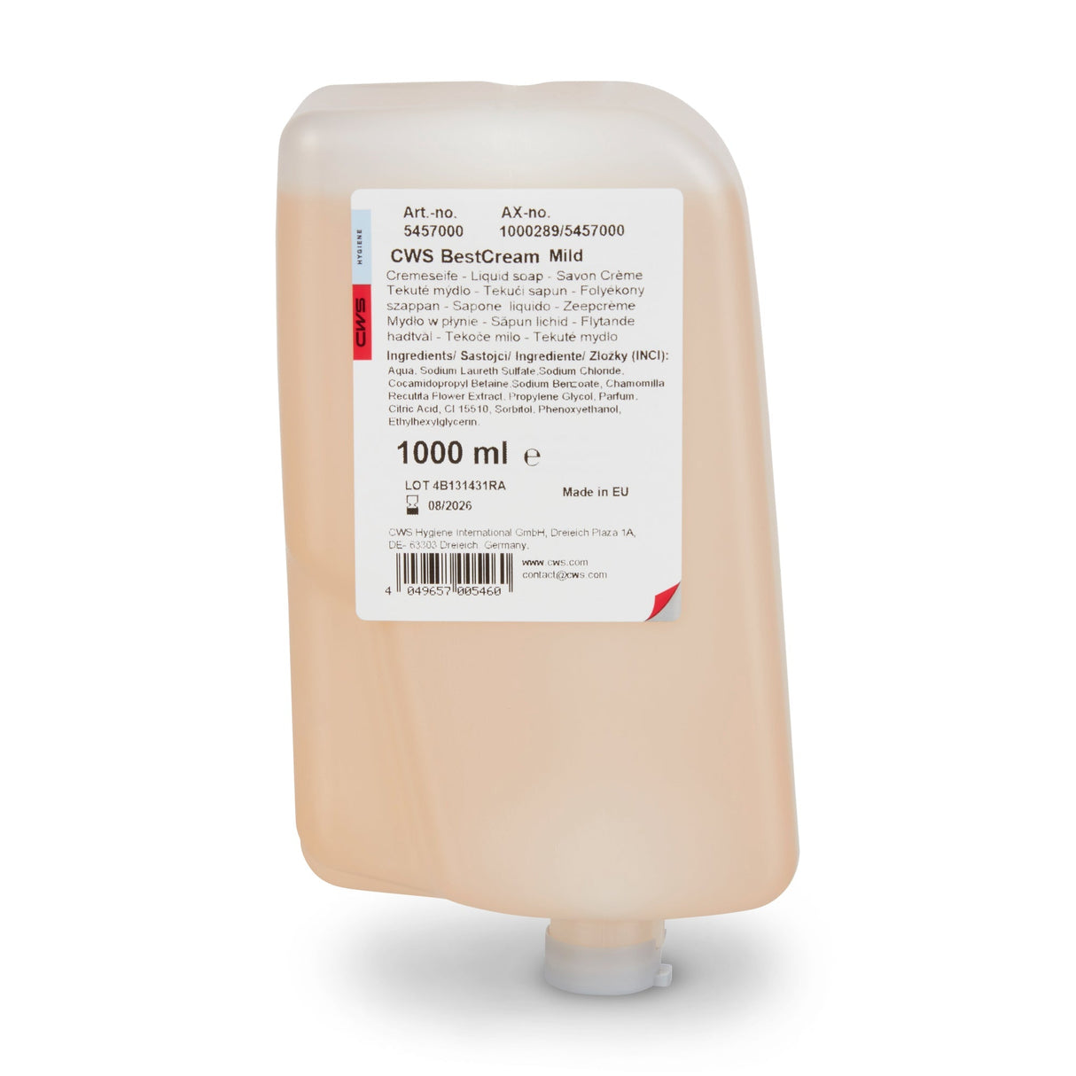 CWS ParadiseLine Zeep Crème Best Crème Mild 1000 ml.