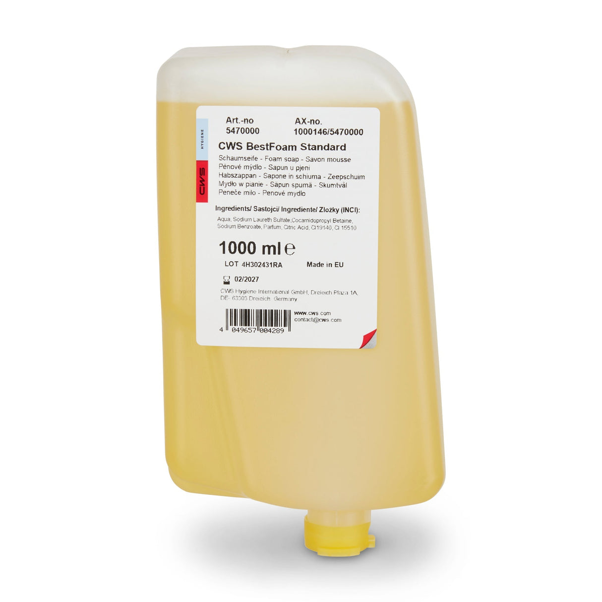 CWS ParadiseLine zeepschuim Best Foam Standaard 1000 ml.