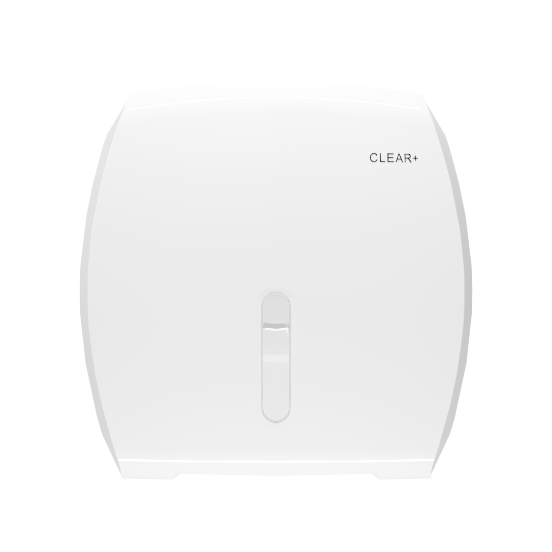 Clear+ Jumbo Toiletpapier Dispenser wit