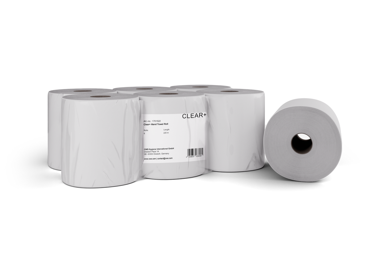 Clear+ Handdoekrolpapier 2-laags 220 m