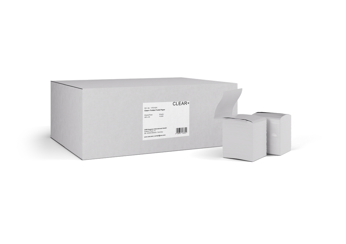 Clear+ Gevouwen Toiletpapier