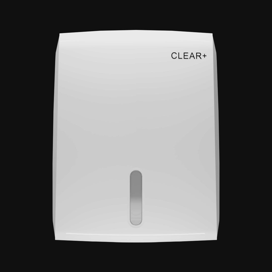 Clear+  Vouw Handdoek Dispenser wit