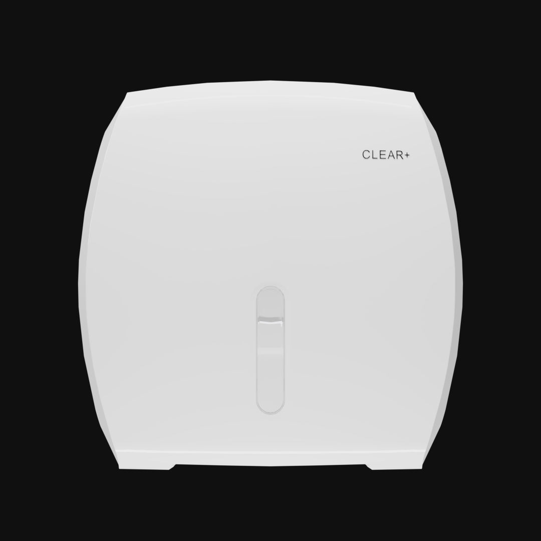 Clear+ Jumbo Toiletpapier Dispenser wit